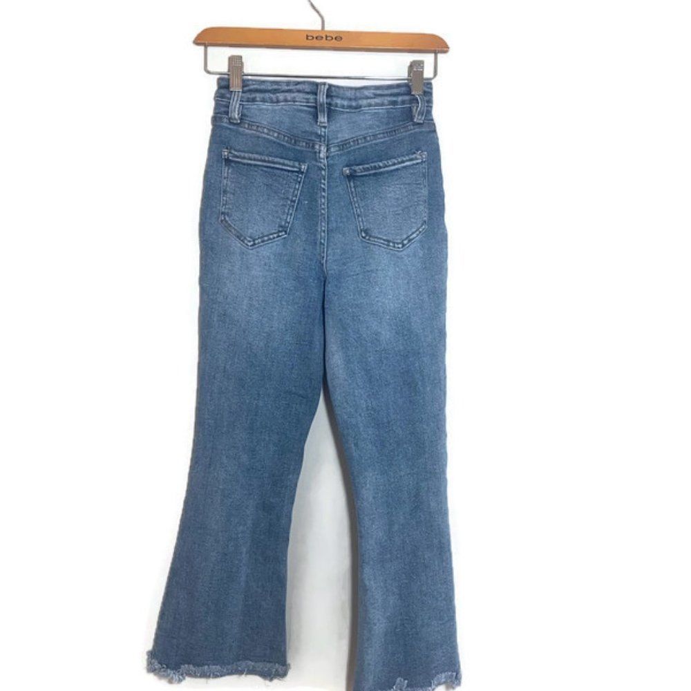 YMI Dream High Rise Flare Ankle Jeans with Frayed Hem Size 3 26 - Picture 2 of 7
